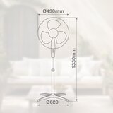 Niaros podni ventilator, 45W, 43cm, beli | Eponuda.com