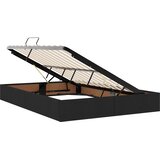  LED krevet za pohranu s madracem Crna 160 x 200 cm Tkanina | shoptok.hr