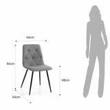 Tomasucci Sivi jedilni stoli v kompletu 2 ks Mesh – | Shoptok.si
