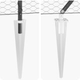 vidaXL Šestkotna Ograja Siva 0,6x10 m Jeklo, Ograjni Stebri s Špico 7 kos Ø32 mm 80 cm Galvanizirano Jeklo | Shoptok.si