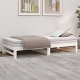  Izvlečna dnevna postelja bela 2x(90x190) cm trdna borovina, (20726054) | Shoptok.si