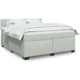 vidaXL Krevet s oprugama i madracem svjetlosivi 180x200 cm baršunasti | shoptok.hr