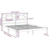  Posteljni okvir medeno rjav iz trdnega lesa 200x200 cm, (20646220) | Shoptok.si