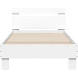  Okvir za krevet s uzglavljem bijeli 75x190 cm konstruirano drvo | shoptok.hr