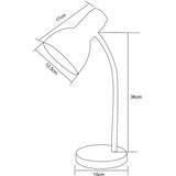 Zuma line SM-W02-WH - Stona lampa 1xE27/40W/230V bela/hrast | Eponuda.com