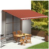 vidaXL Nadomestno blago za tendo oranzno in rjavo 5x3,5 m | Shoptok.si
