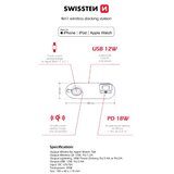 Swissten punjač Apple 4u1 za Apple Watch, Airpods, iPhone + običan USB izlaz | shoptok.hr