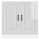 vidaXL Osnovna omarica za umivalnik Kalmar bela 80x46x81,5 cm | Shoptok.si