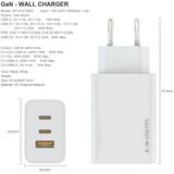 Fulmova A-HDSC1229 GaN USB-C zidni punjač 25 W sa USB-C kablom, bel Cene