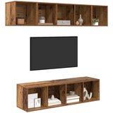  Set TV komoda 4 kom. Staro drvo Konstruirano drvo | shoptok.hr