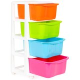 Modern Home ModernHome Ormarić na Kotačima s 4 Ladice 77 x 35,5 cm | shoptok.hr
