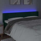  LED uzglavlje tamnozeleno 163x16x78/88 cm baršunasto | shoptok.hr