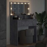 vidaXL Toaletne mize za spalnice Betonsko siva 80 x 39,6 x 135 cm | Shoptok.si