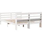  Okvir za krevet s uzglavljem bijeli 135 x 190 cm od borovine | shoptok.hr