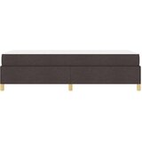  Postelja z vzmetnico Temno rjava in bela 100 x 200 cm blago | Shoptok.si