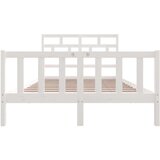  Okvir za krevet od masivne borovine bijeli 120 x 200 cm | shoptok.hr