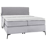 Hom`in POSTELJA BOXSPRING 120 cm x 200 cm , tekstil siva, svetlo siva | Shoptok.si