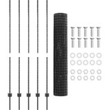vidaXL Euro ograda s 10 postova siva 1.5x10 m čelik | shoptok.hr