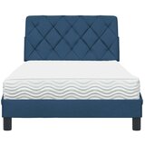  Postelja z vzmetnico modra 100x200 cm blago, (21829428) | Shoptok.si