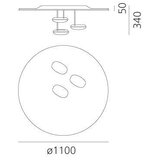 ARTEMIDE 1474110A - LED prigušiva stropna svetiljka DROPLET LED/87W/230V 3000K | Eponuda.com