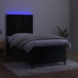  box spring s madracem LED crni 90x190 cm baršun | shoptok.hr