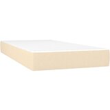  Box spring postelja z vzmetnico krem 100x200 cm blago, (20894246) | Shoptok.si