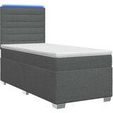  Boxspring krevet s madracem Tamnosiva 90 x 190 cm Tkanina - Tamnosiva 90 x 190 cm Dizajn linija | shoptok.hr