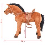  Samostojeći plišani konj smeđi | shoptok.hr