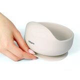 BabyOno Silikonska skodelica z vakuumom 350 ml 6 m+, bež | Shoptok.si