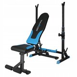 THUNDER Nastavljiva poševna fitnes klop ® QUICK z ekspanderji in zaporo za noge + stojalo za dolgo palico CARMI – do 120 kg / 200 kg, (5000115738) | Shoptok.si