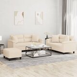  3-dijelni set sofa s jastucima bež od mikrovlakana | Shoptok.si