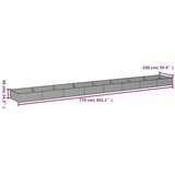  Povišena vrtna gredica 770 x 100 x 36 cm od čelika COR-TEN | shoptok.hr