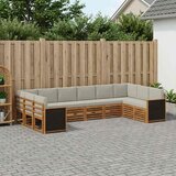  Set vanjskih sofa 7 kom. Prirodna i svjetlosiva | shoptok.hr