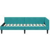 vidaXL Kotni posteljni okvir z vzglavjem Turkizna 100 x 200 cm | Shoptok.si