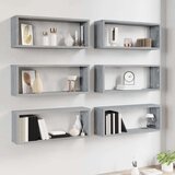  Kockaste zidne police 6 kom hrast sonoma 60 x 15 x 23 cm drvene | shoptok.hr