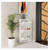 Hanah home Ormar za cipele Locking 3 Piece Metal White | ePonuda.com