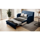 ELTAP Modra žametna raztegljiva sedežna garnitura 130 cm Ario – | Shoptok.si