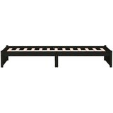  Posteljni okvir črn iz trdnega lesa 90x190 cm 3FT, (20646833) | Shoptok.si