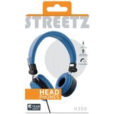 Streetz H300 Sklopive Slušalice s Mikrofonom, Plave | shoptok.hr