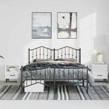  Metalni okvir kreveta s uzglavljem i podnožjem crni 135x190 cm | Eponuda.ba