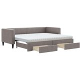  Izvlečna dnevna postelja s predali taupe 80x200 cm blago, (20787962) | Shoptok.si