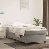 Box spring postelja z vzmetnico svetlo siva 100x200 cm žamet, (20726875) Cene