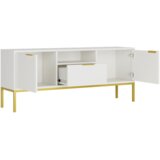 TV komoda AUSTIN 135 - bijela - zlatna | shoptok.hr