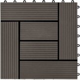  Pločice za decking 22 pcs Tamno smeđa 30 x 30 cm | shoptok.hr