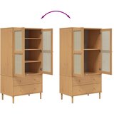  Komoda SENJA smeđa izgled ratana 90x55x175 cm masivna borovina | shoptok.hr