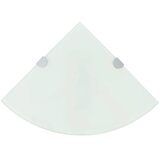  Kutne police s nosačima 2 kom staklene bijele 25 x 25 cm | shoptok.hr