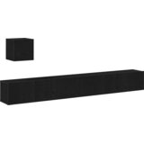  Set TV komoda 4 kom. Crni hrast Konstruirano drvo | shoptok.hr