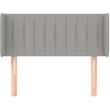  Uzglavlje s ušima svjetlosivo 83x16x78/88 cm od tkanine | shoptok.hr
