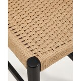 Kave Home Črn/v naravni barvi barski stol iz masivnega hrasta (višina sedeža 65 cm) Analy – | Shoptok.si