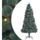 vidaXL Umjetno predloženo božićno drvce s setom kuglica Zelena 240 cm | shoptok.hr